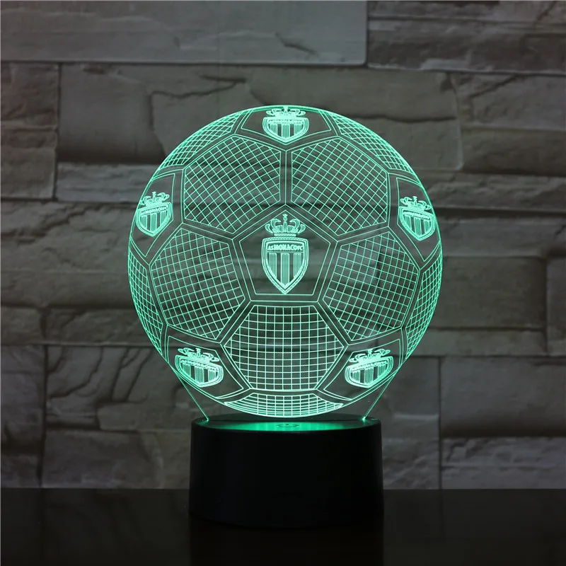 

Sportive de Monaco Football Club LED 3D Night Light 7 Colors Change 3D Globe Lamp GX1943