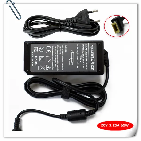 

Ac Adapter Power Charger 65W for Lenovo IBM Thinkpad X230s X240 X240s 20V 3.25A Notebook + Cord Cable