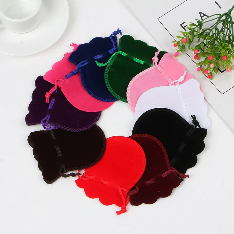 

Wholesale 100pcs/lot 7x9cm Velvet Bags Small Gourd Drawstring Gift Bag Favor Necklace Charms Jewelry Packaging Bags Pouches