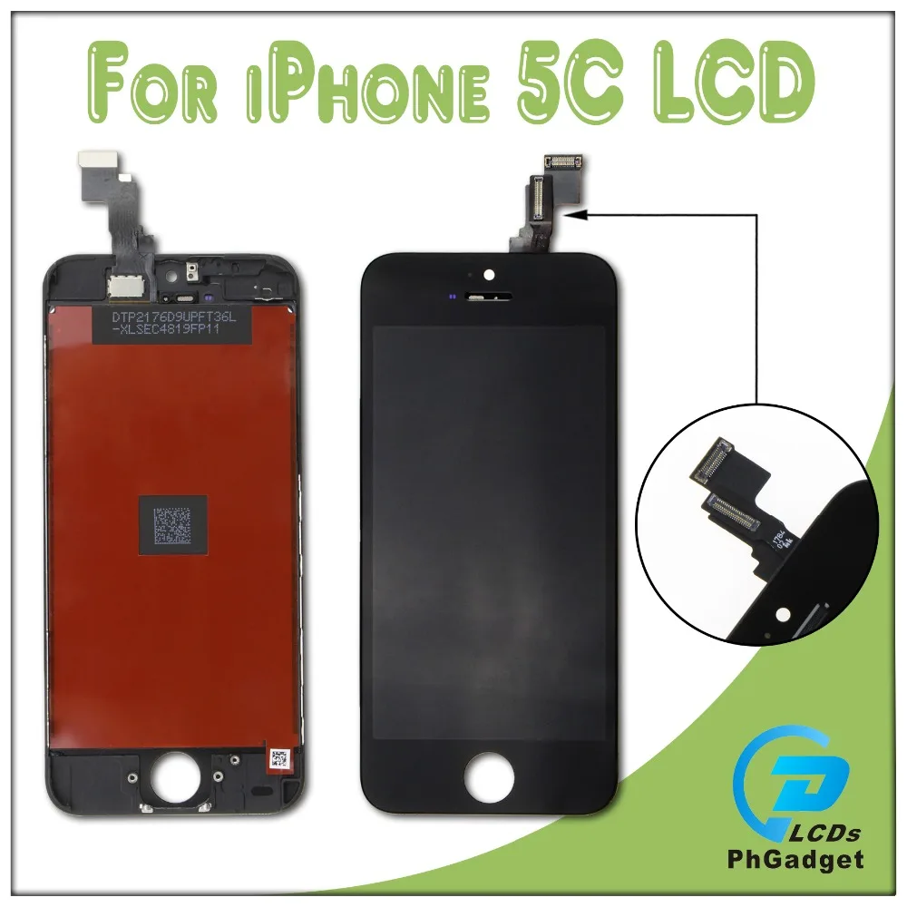 Quality AAA LCD Display and Touch Screen For IPhone 5C Black Digitizer