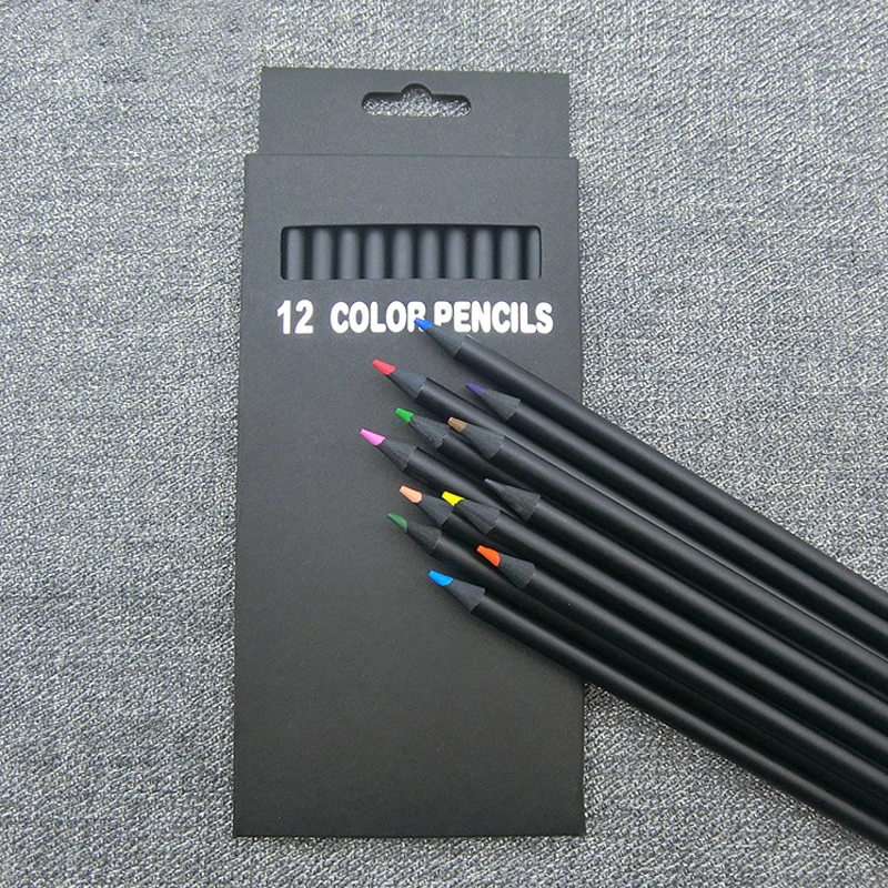 Карандашные маркеры 12 цветов Lapices de Color es profusionales Dibujo корейский HB эскиз водопроводные цвета набор|Цветные