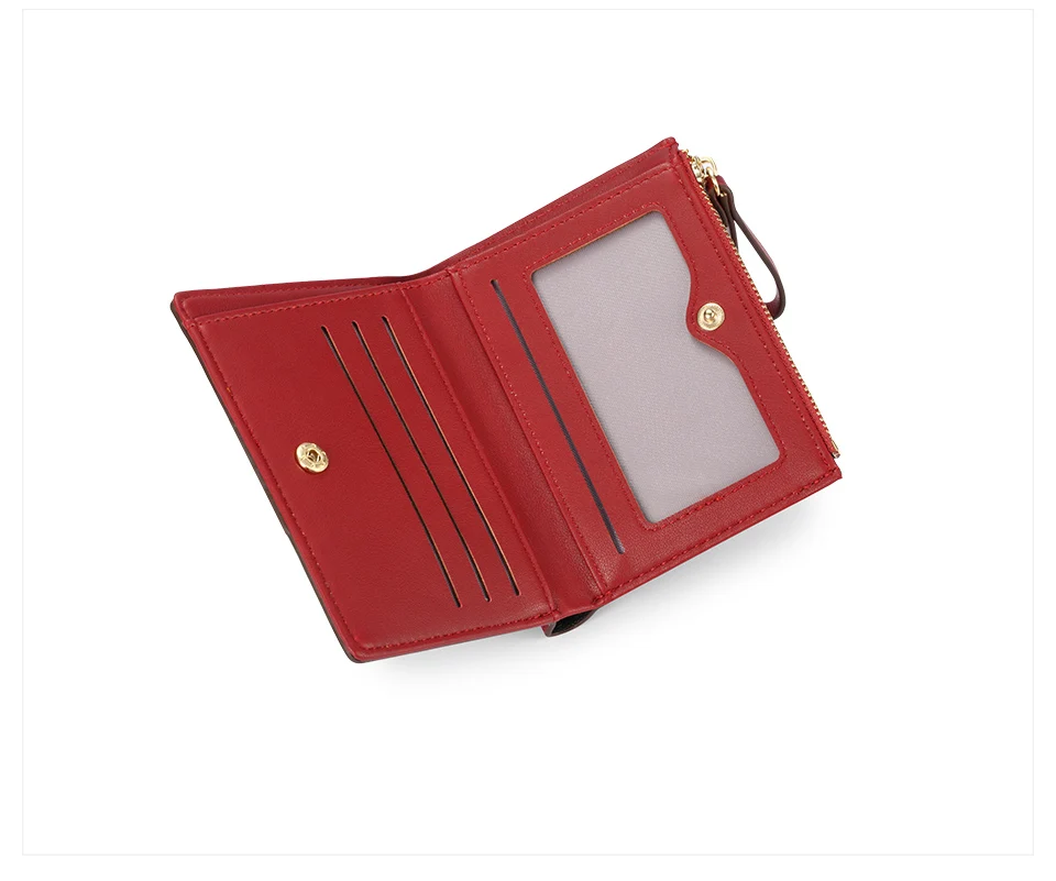 Jamarna кошелек женский PU винтажный маленький кошелек на молнии матовый комбинированный женский кошелек держатель для карт Рождество