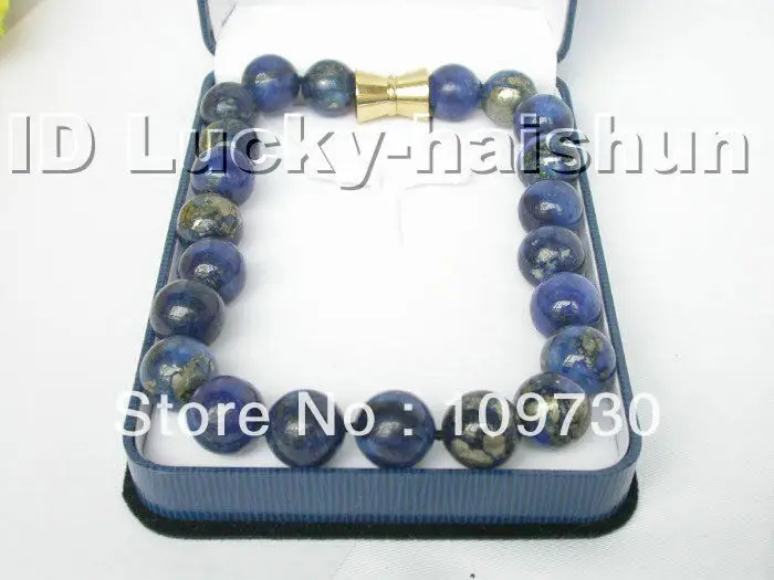

Jewelry 001047 Genuine 18" AAA 18MM NATURE ROUND LAPIS LAZULI NECKLACE