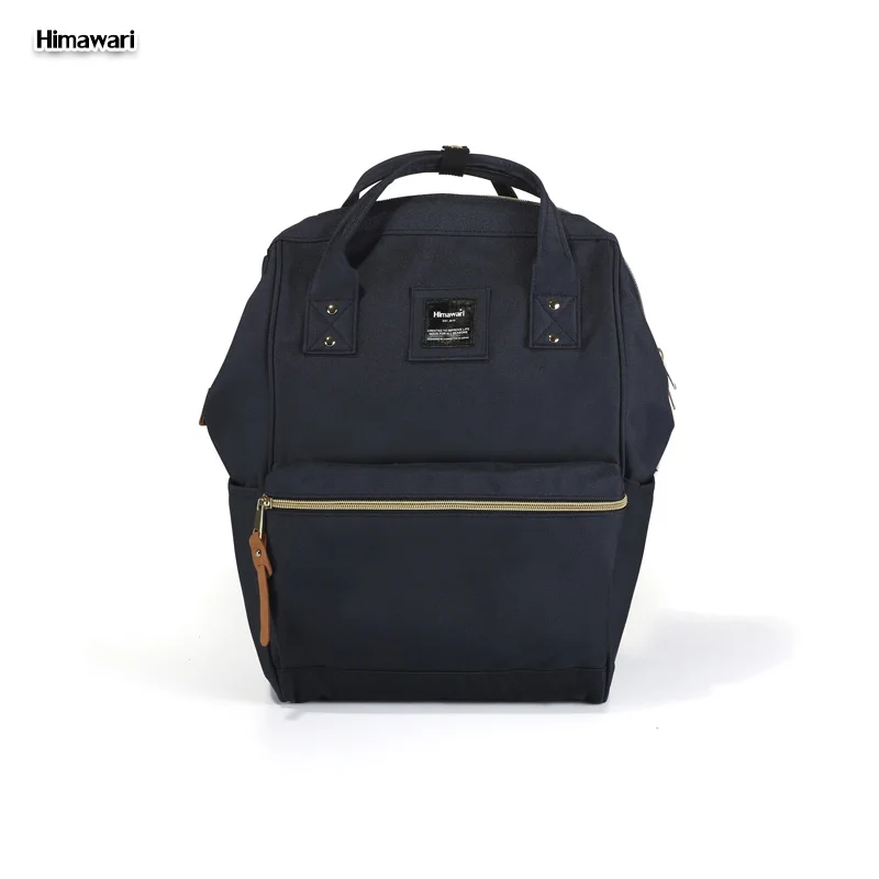 Himawari женский рюкзак, мужской рюкзак для путешествий, рюкзак для ноутбука, модные школьные сумки для девочек, Mochila Mujer, Большой Вместительный рюкзак - Цвет: Black