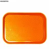 New 10*14" Rectangle Environmentally Friendly Plastic Fast Food Tray Restaurant Trays Serving Tray Kitchen Bar Dinnerware 3
