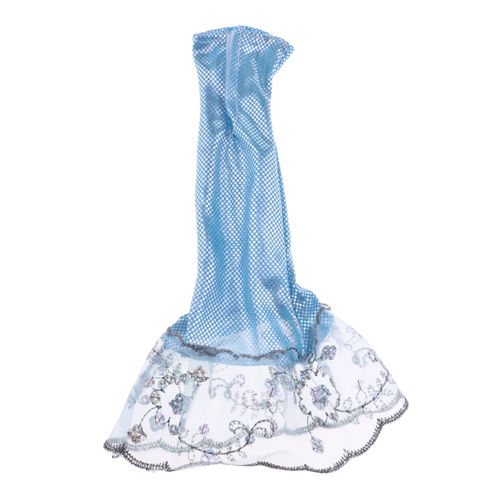 MagiDeal Doll Tube Top Lace Long Dresses Evening Dress for   Dolls Clothes Accessory