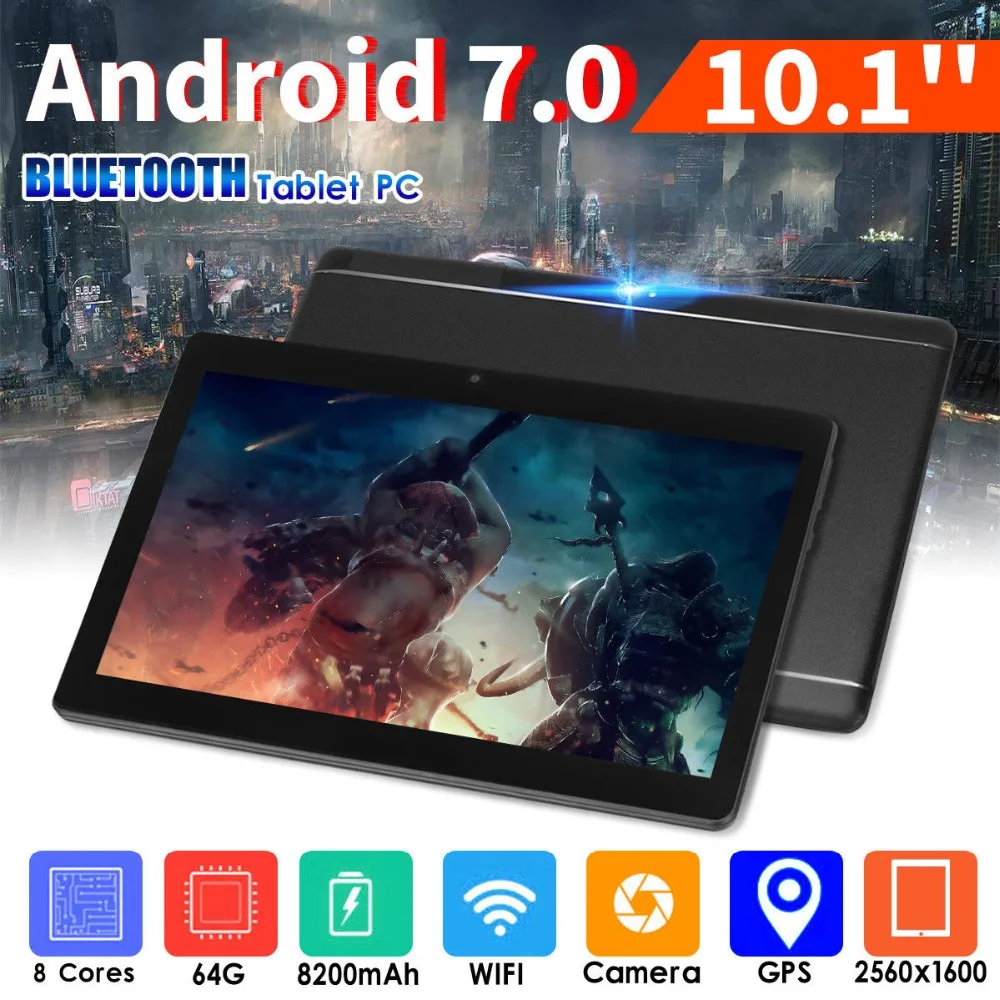 

10.1" Tablet PC 3G Network Call HD 800*1280 IPS 3500mAh Battery Android 7.0 Bluetooth WiFi 0.3MP+2MP Dual Camera Tablet