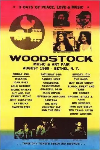 WOODSTOCK модельный ряд шелк постер декоративная стена краска 24x36inch | Дом и сад