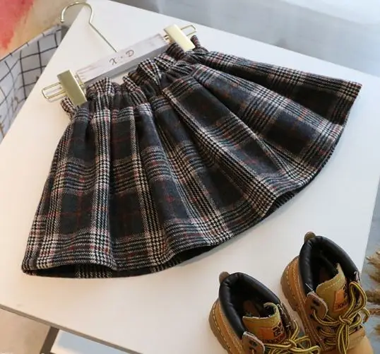 

2018 new Baby Girls Fashion Autumn Winter Plaid Skirt Kids Girl Skirts Children Clothing