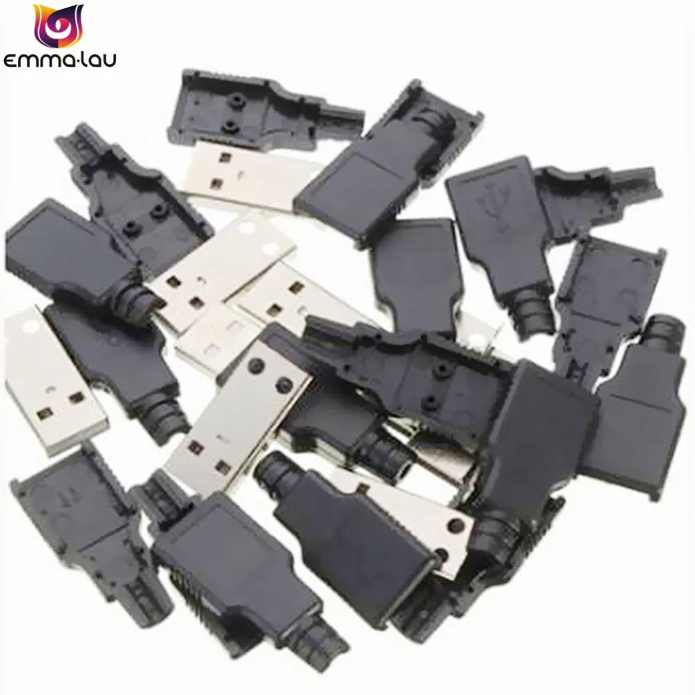 Оптовая продажа с завода! 10 шт./лот тип A папа USB 4 контактный разъем черной