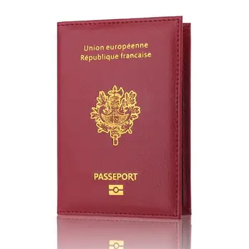 

Hot Sale Fashion Red France Passport Cover Women Passport Holder Case for Passports Girls Cute Passport Case For France