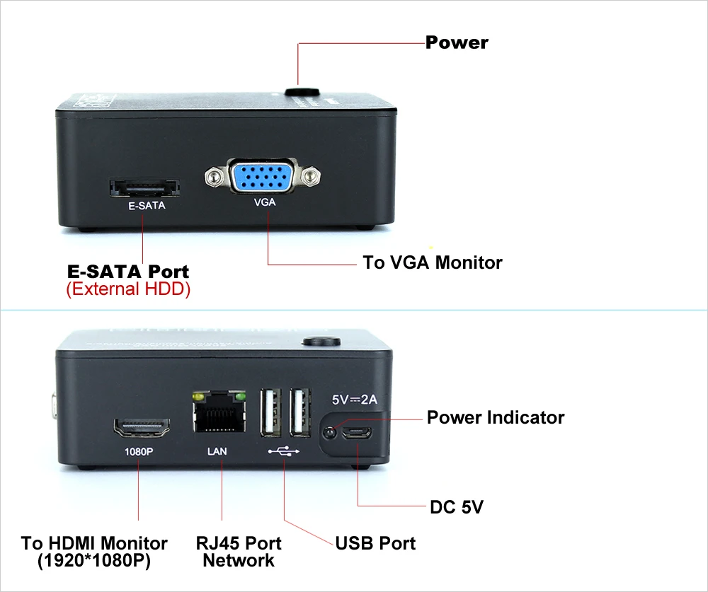 SMTKEY Onvif супер мини NVR 8CH для ip-камеры 1080 P/960 P/720 P сетевой видеорегистратор VGA HDMI E-SATA SUB для хранения