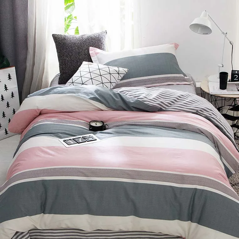 Home textile Single bed Bedding Sets Cotton Duvet Cover Set 3pcs