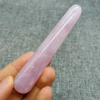 

high quality natural pink rose quartz crystal massage wand natural stone rieki healing kegel exercis stone