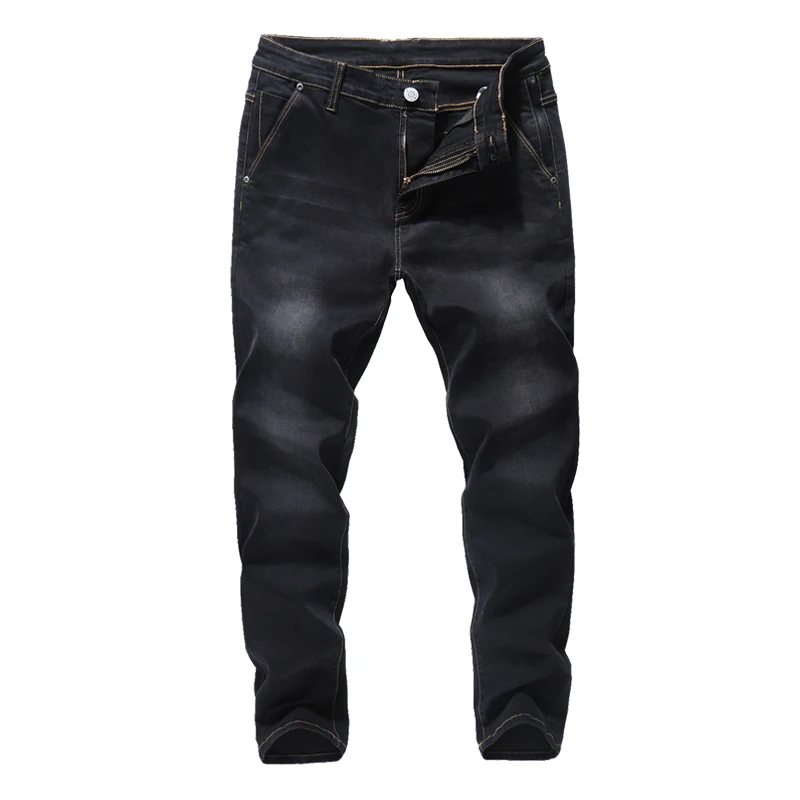 2023 New Men's Brand Jeans Loose Straight Elastic Anti-theft Zipper Denim Pants Male Big Size 40 42 44 46 48 5