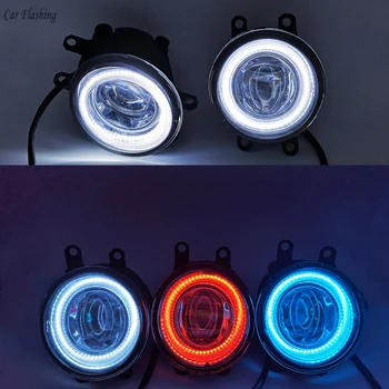 

Car Flashing 2Pcs LED Angel Eyes Fog Light Lamp DRL Daytime Running Light Daylight 2 Functions DRL For Toyota Venza 2009-2017