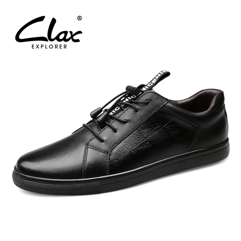 

CLAX Men's Shoes 2019 Spring Autumn Male Leather Shoe Genuine Leather Walking Footwear Designer Fashion Man Casual Shoe Soft