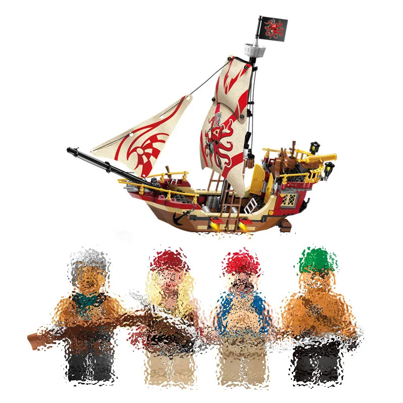 368pcs Enlighten pirates ship Marauder building block set Kids ...