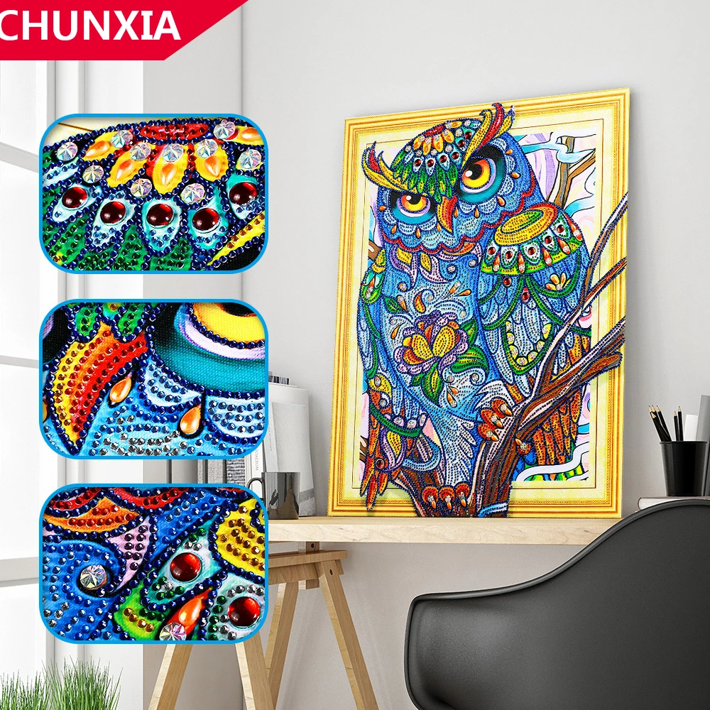 

CHUNXIA Diamond Mosaic Special Shaped Diamond Painting Cross Stitch Lion 5D Diy Home Decoration Painting 40X50CM 025