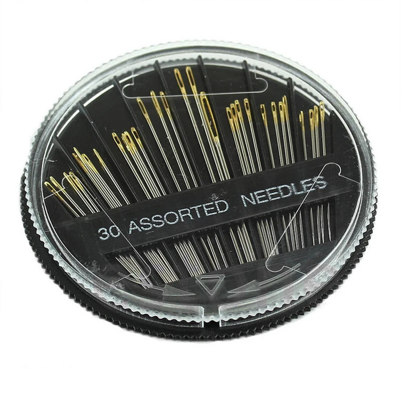 

New 30Pcs Assorted Hand Sewing Needles Quilt Embroidery Mending Craft Sew Case