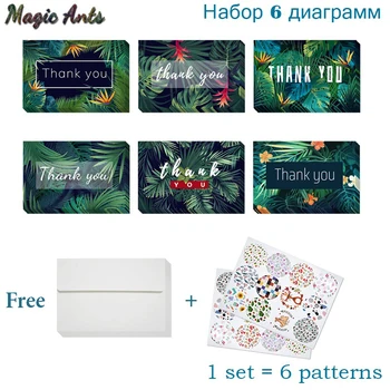 

Floral Thank You Cards Thanksgiving Day Greeting Card with Envelopes 6x4 Notes Card Blank Inside Postcards