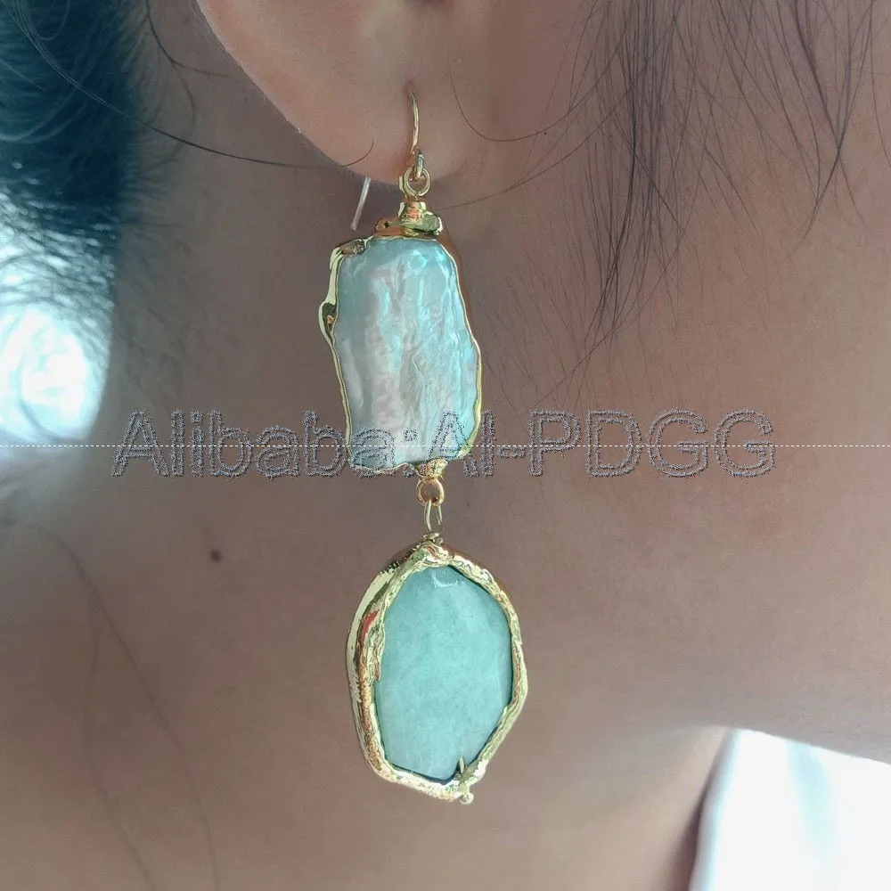 

Biwa Pearl Amazonite