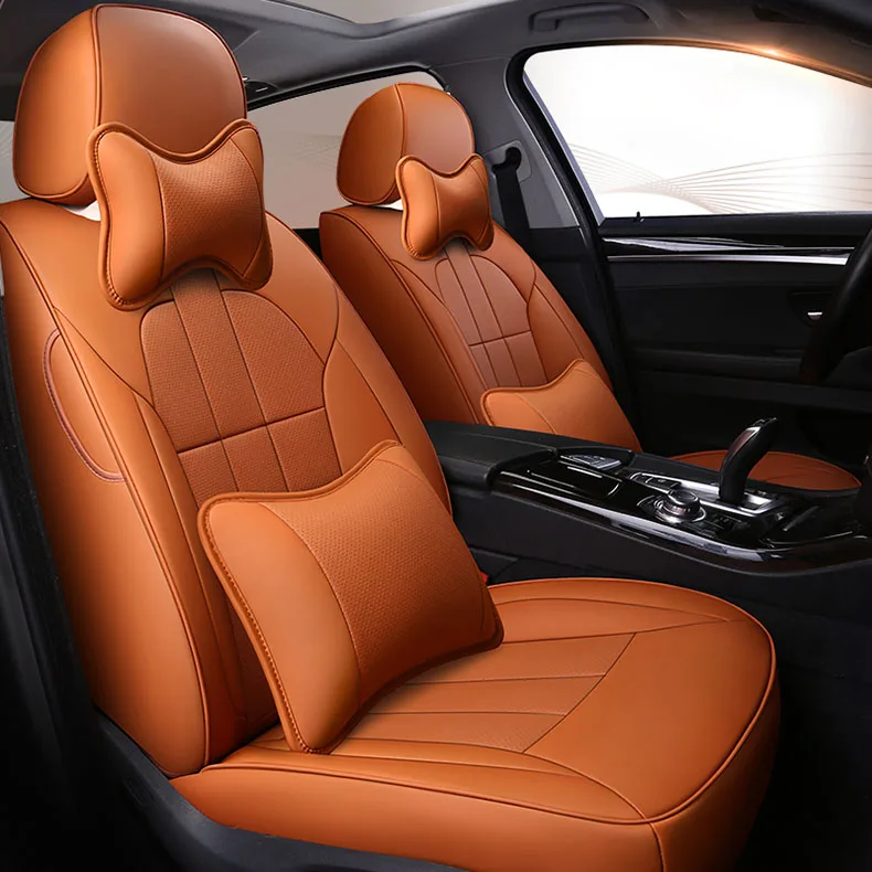 Custom Cowhide Car Seat Cover Leather For 7 Seat Toyota Sienna LE XLE Peugeot 308SW Subaru 