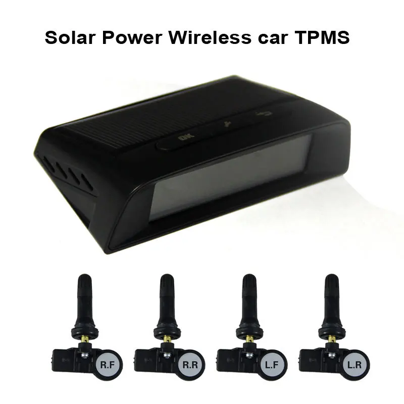 Беспроводная автомобильная система контроля давления в шинах TPMS на солнечной