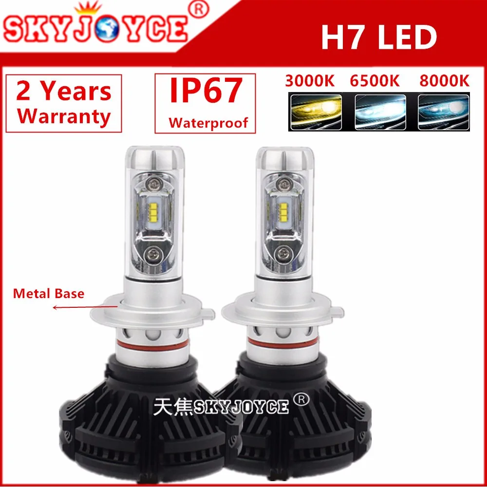 2X auto led headlight H4 3000K 6500K 8000K All in one led X3 Car LED Headlight Auto Headlamp Bulb H4 H7 H8 H11 H16 9012 90056 (2)