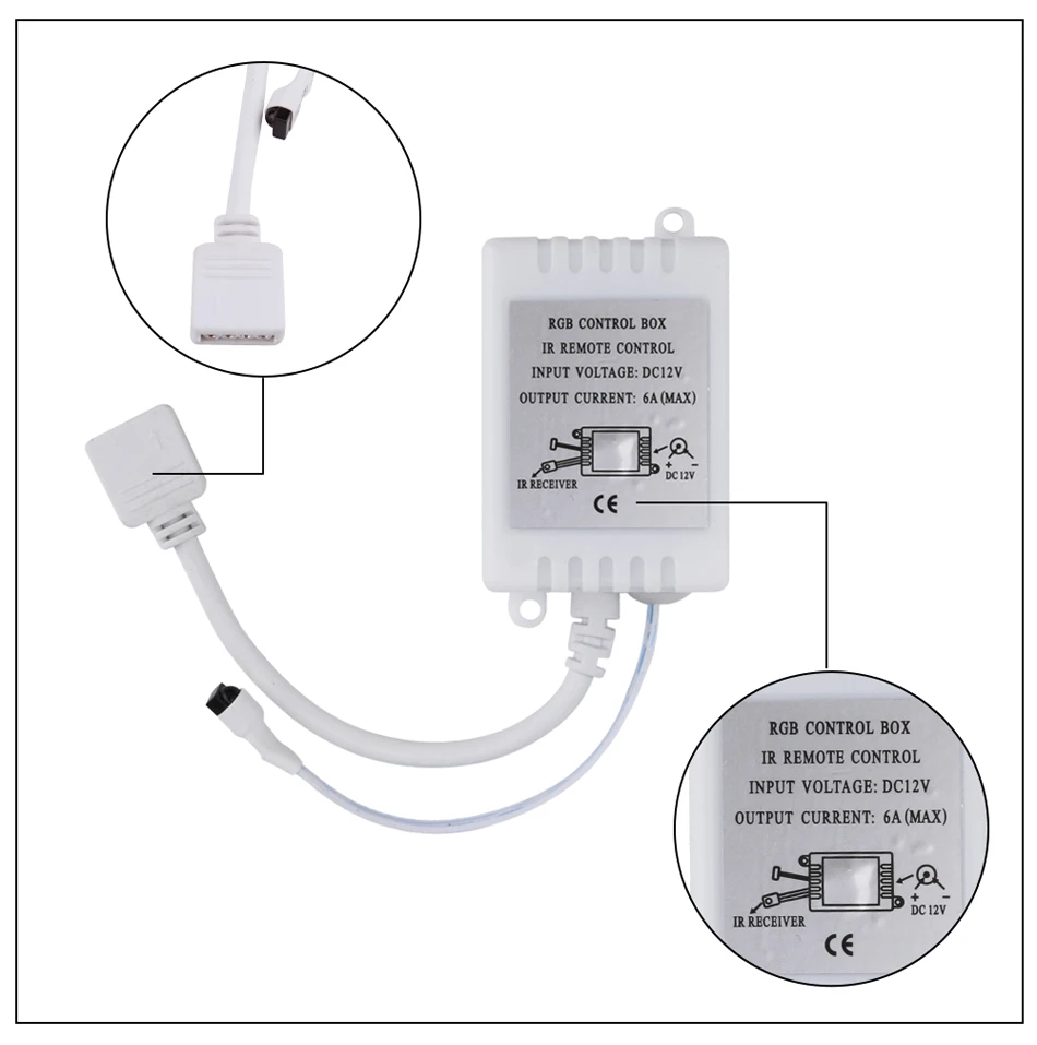 44/24key ИК пульт дистанционного управления мини Диммер для DC12V SMD 5050 3528 Светодиодная лента диммер вход DC12V