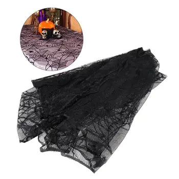 

122x244cm Halloween Tablecloth Spider Web Bat Decor Creepy Table Cover Cloth For Halloween Decorations
