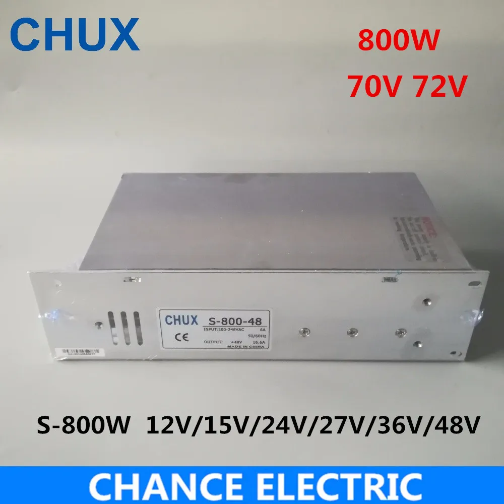 

CHUX ac-dc Power Supply 800W 70V 48V AC DC Converter 220v 110V LED Driver DC15V 12V 24V 36V 72V Switching Power Supply For Led