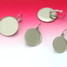 

10pcs Stainless Steel Earrings Bases Settings Earring Blank DIY Earring Kits 18mm 20mm 25mm Bezel Earring Tray