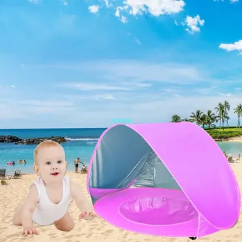 

Waterproof Pop Up Sun Awning Tents Baby Beach Tent Uv-protecting Sun Shelter with Pool Kid Outdoor Camping Sunshade Blue Pink