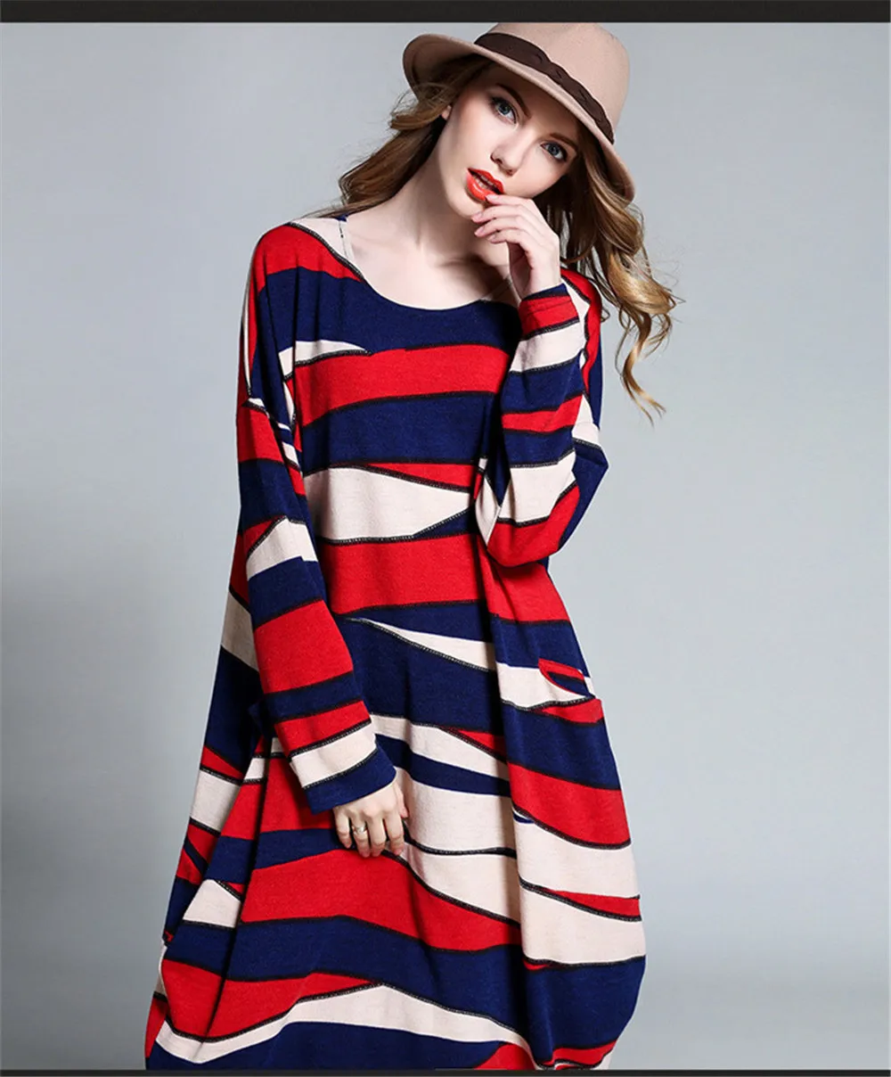 Plus Size XL-XXXXL Knitted Maternity Dress Super loose Winter Dress For women 2017 Autumn&Spring Long Sleeve Warm Dress Vestidos (9)