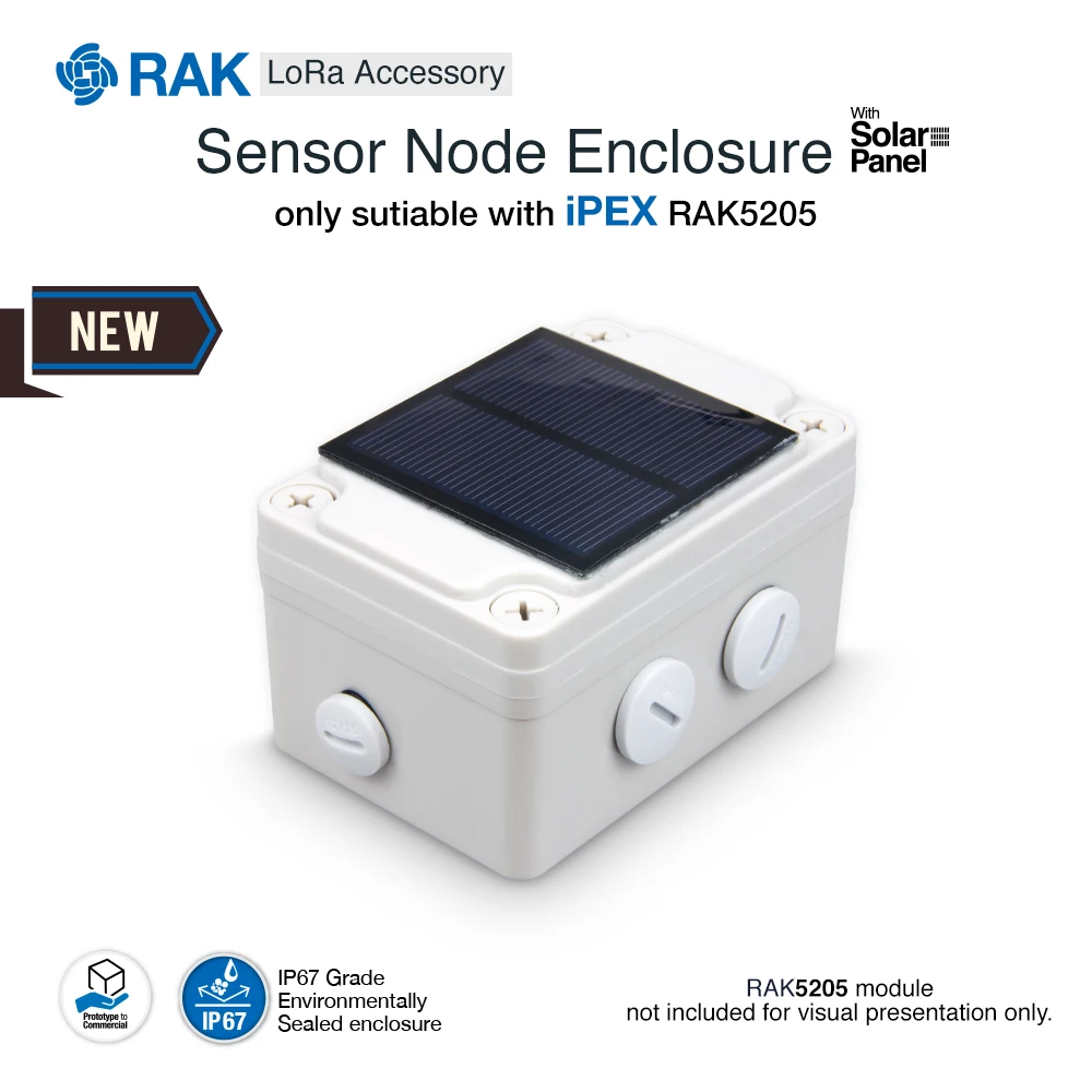 Открытый Сенсор узел корпус с Панели Солнечные для iPEX RAK5205 трекер доска LoRa аксессуары IP67 Номинальная Водонепроницаемый Q050