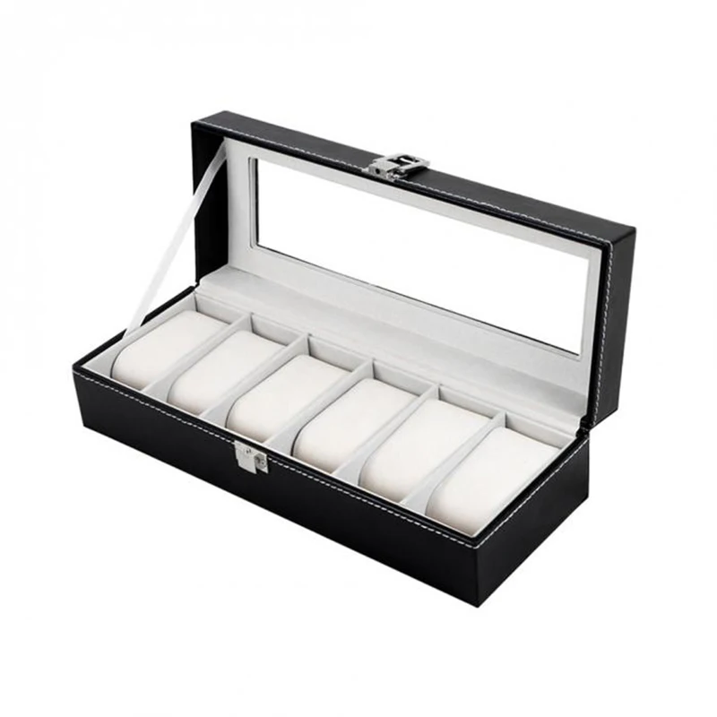 

2018 Durable 3/6 Grids PU Leather Watch Box Bracelet Storage Case Watch Display Box Jewelry Organizer Storage Bag Gift Box