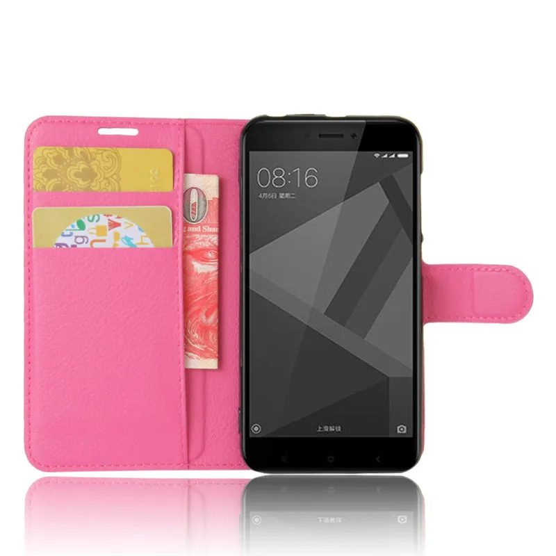 For Xiomi Xiaomi Redmi 4X Case 5.0 inch Wallet PU Leather Cover Phone Case For Xiaomi Redmi 4X 4 X Case Silicone Flip Back Bag (40)