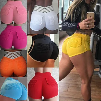 

Women's Shorts Elastic High Waist Hot Short Fitness Gym Yoga Hot Shorts Sports Casual Gym Yoga shorts Sportswear Plus Size XL