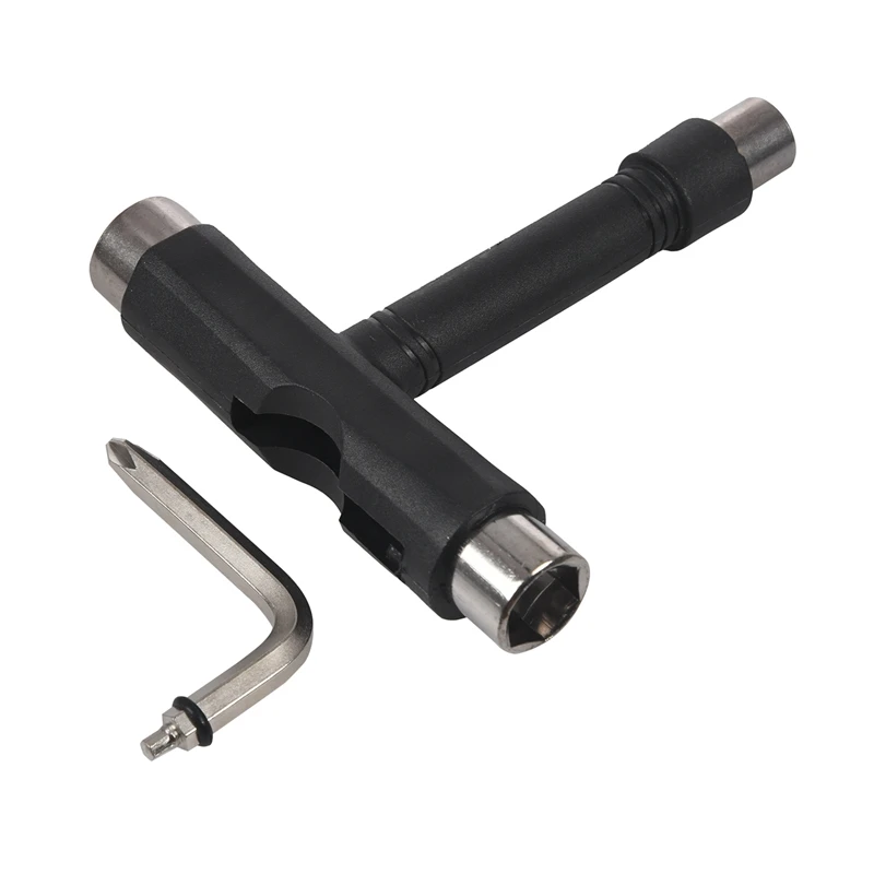 Roller Skate Skateboard Longboard T Shape Board ATB Tool Hex Key Multi-Function Universal Black Useful (black)