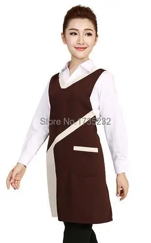 fashion hair salon apron pinafore store company shop supermarket fixture clothing costom logo worker waiter font