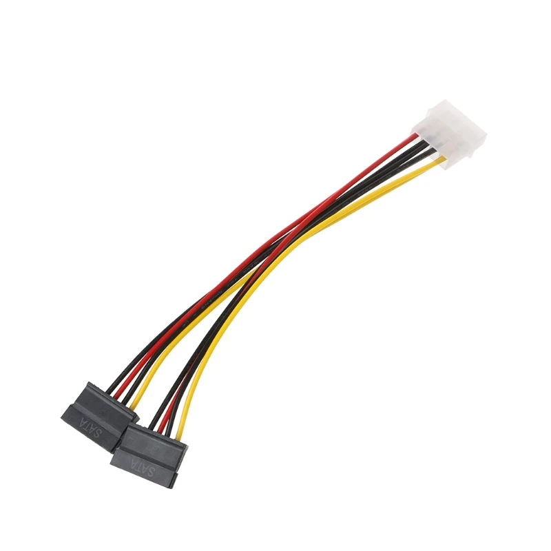 

20cm SATA Power Cable Splitter Molex 4pin to Serial ATA 15pin x 2 Male Female Y Hard Drive Cables High Quality