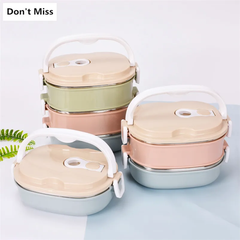 Детская коробка для завтрака Портативный Bento из нержавеющей стали Ланч-бокс Caja De