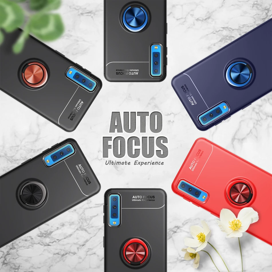 Ring Stand Case for Samsung Galaxy A7 2018 Case Magnetic Car Holder Phone Cover for Samsung Galaxy A6 plus A6 A9 2018 TPU Coque  (10)