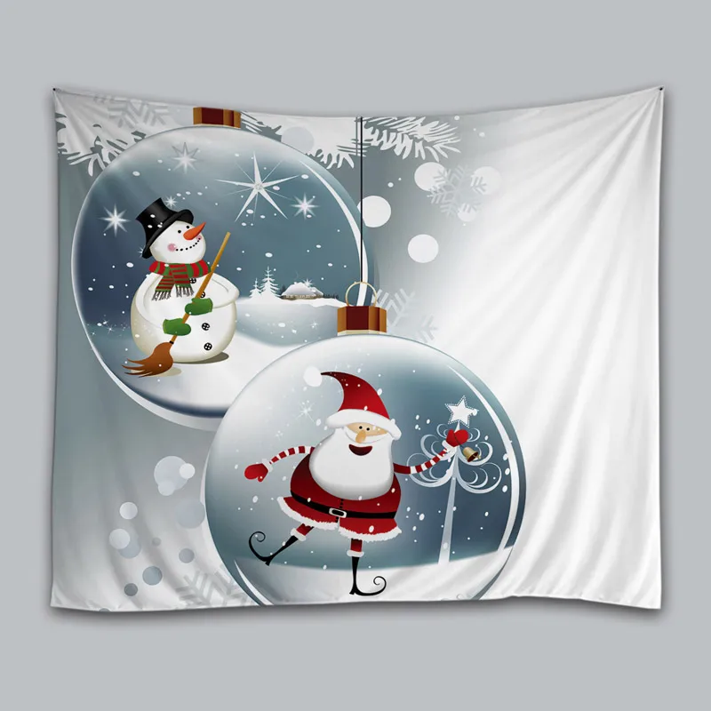 

New Year Santa Claus 0104 Christmas Tapestry Polyester Shooting Shooting Picnic Blanket Cloth Cover Home Decor Bedroom