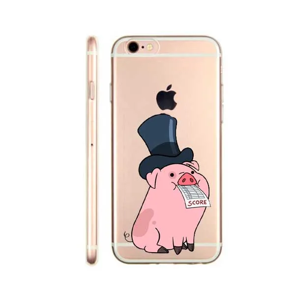 Mabel Gravity Falls Cartoon animals pig soft TPU Phone Case Cover for iPhone 7 XR XS Max 5 5s SE 6 6s 6Plus X 8 8Plus