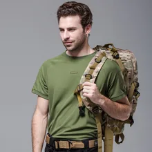 Мужская Уличная походная альпинистская тонкая куртка спортивная походная тактическая военный фанат горный велосипед с круглым вырезом с коротким рукавом рубашка