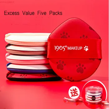 

5 pieces great service General air cushion BB powder puff round powder cosmetic sponge dry wet dual-use