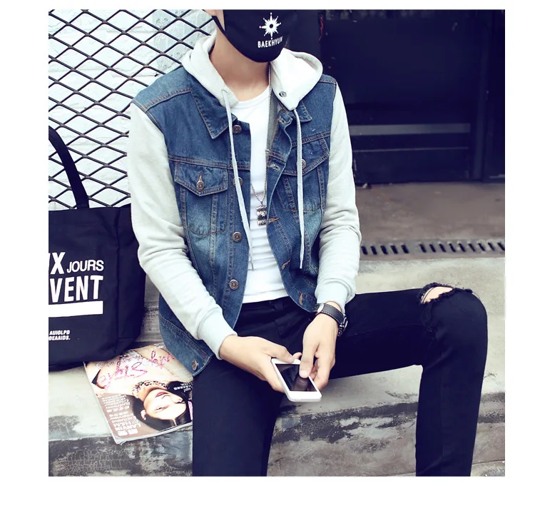 2019 Denim Men Hooded Sportswear Outdoors Casual Fashion Jeans Jackets Hoodies Cowboy Mens Jacket and Coat Plus Size 2019 Denim Men Hooded Sportswear Outdoors Casual Fashion Jeans Jackets Hoodies Cowboy Mens Jacket and Coat Plus Size