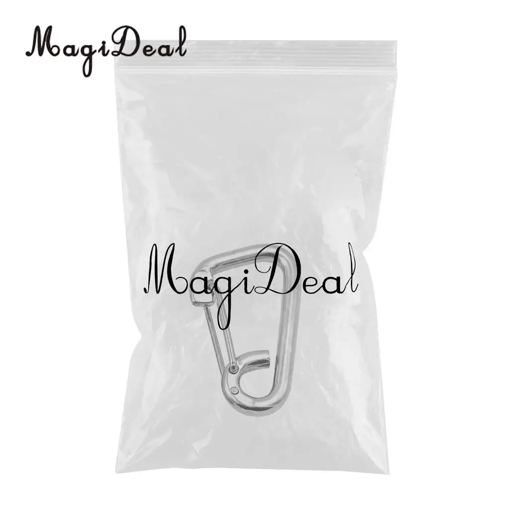 MagiDeal Durable 304 Stainless Steel Spring Hook Carabiner Clip Keychain for Camping Fishing Traveling Hiking Acce 3 Differ Size